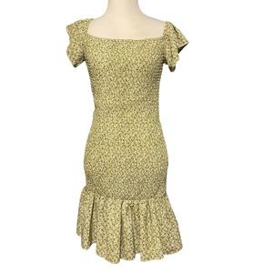 NWOT Floral Green Dress